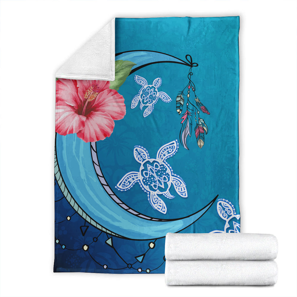 Hawaii Premium Blanket Turtle Moon Dream-Myprintsy