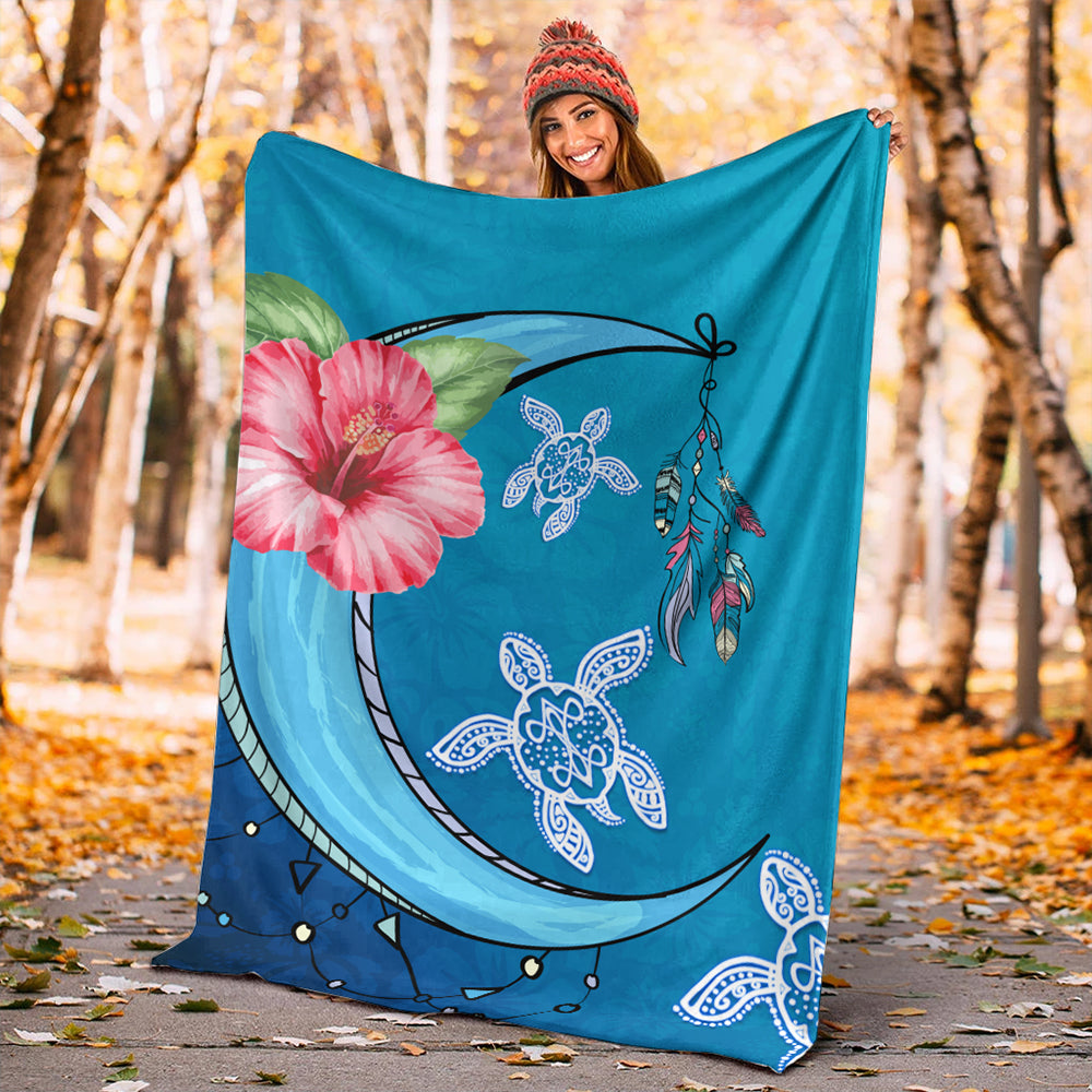 Hawaii Premium Blanket Turtle Moon Dream-Myprintsy