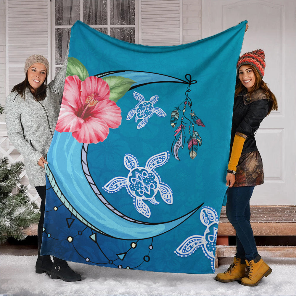Hawaii Premium Blanket Turtle Moon Dream-Myprintsy