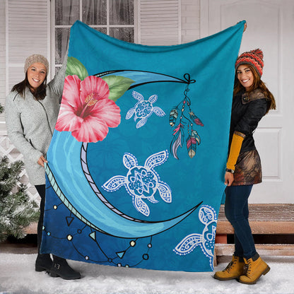 Hawaii Premium Blanket Turtle Moon Dream-Myprintsy