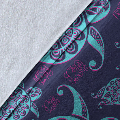 Hawaii Premium Blanket Turtle Neon-Myprintsy