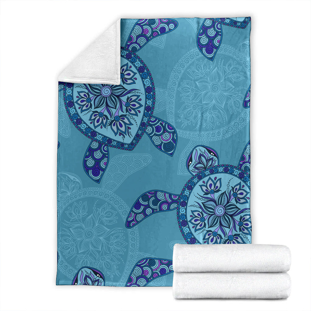 Hawaii Premium Blanket Turtle Plumeria-Myprintsy