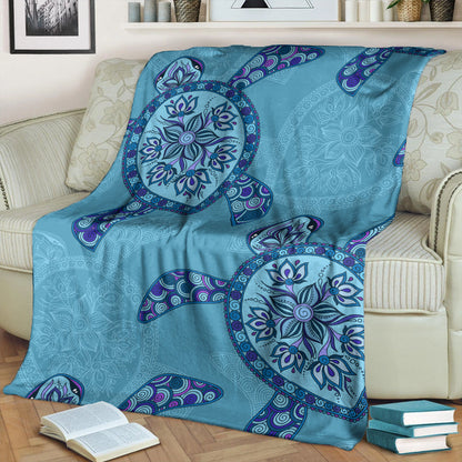 Hawaii Premium Blanket Turtle Plumeria-Myprintsy