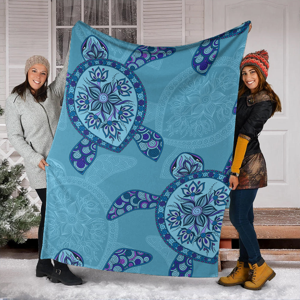 Hawaii Premium Blanket Turtle Plumeria-Myprintsy