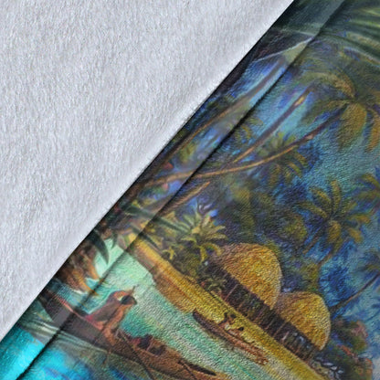 Hawaii Premium Blanket Village Forest-Myprintsy
