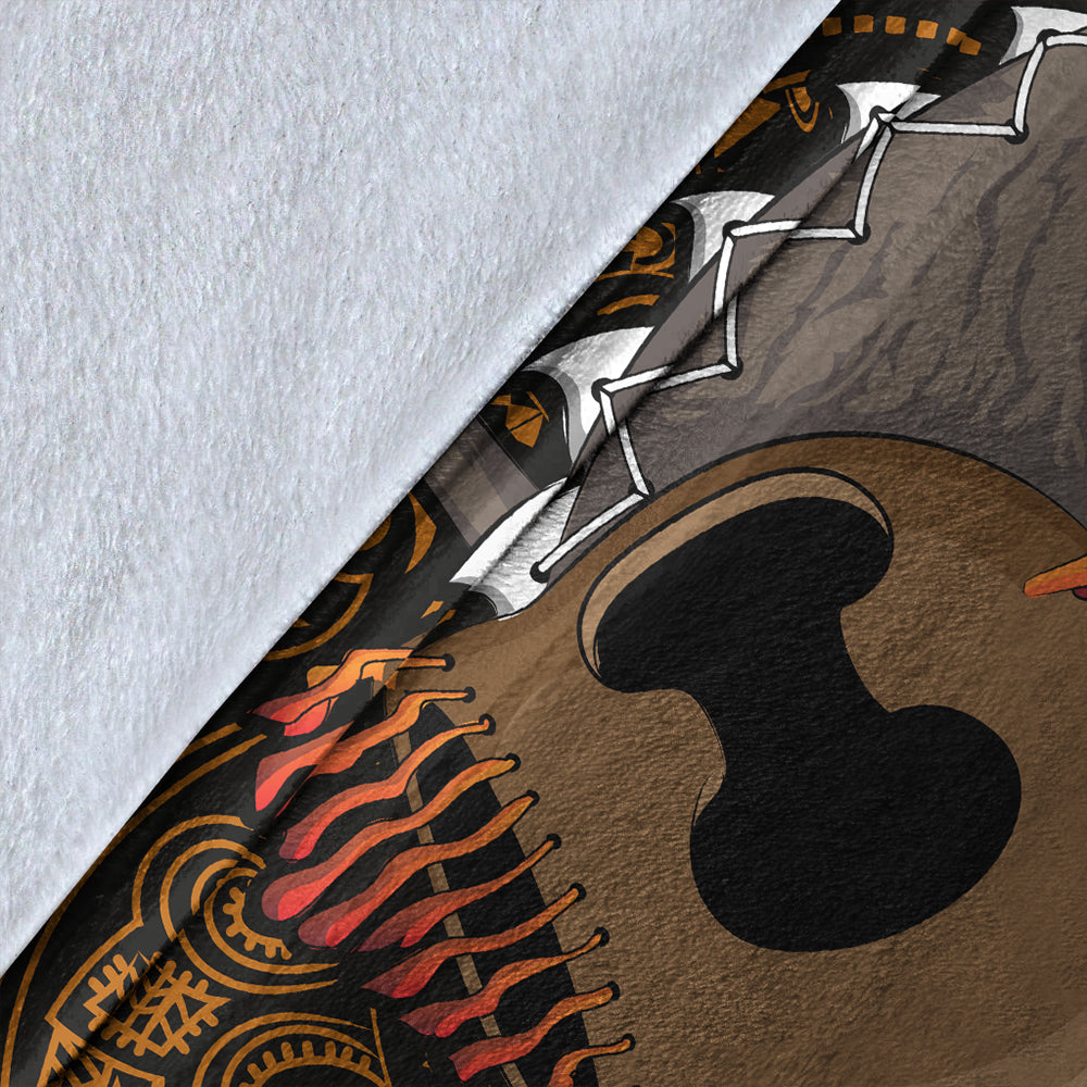 Hawaii Premium Blanket Warrior Helmet Polynesian-Myprintsy
