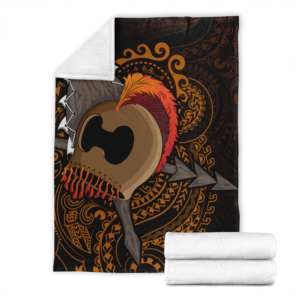 Hawaii Premium Blanket Warrior Helmet Polynesian-Myprintsy