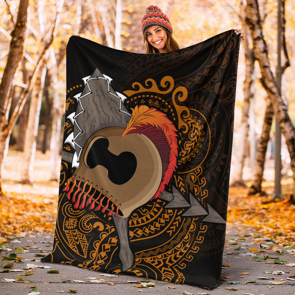 Hawaii Premium Blanket Warrior Helmet Polynesian-Myprintsy