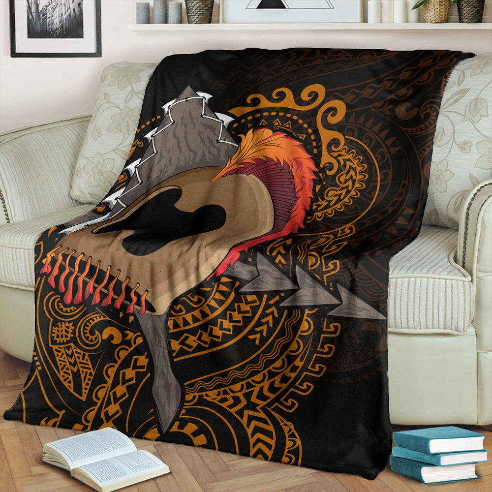 Hawaii Premium Blanket Warrior Helmet Polynesian-Myprintsy
