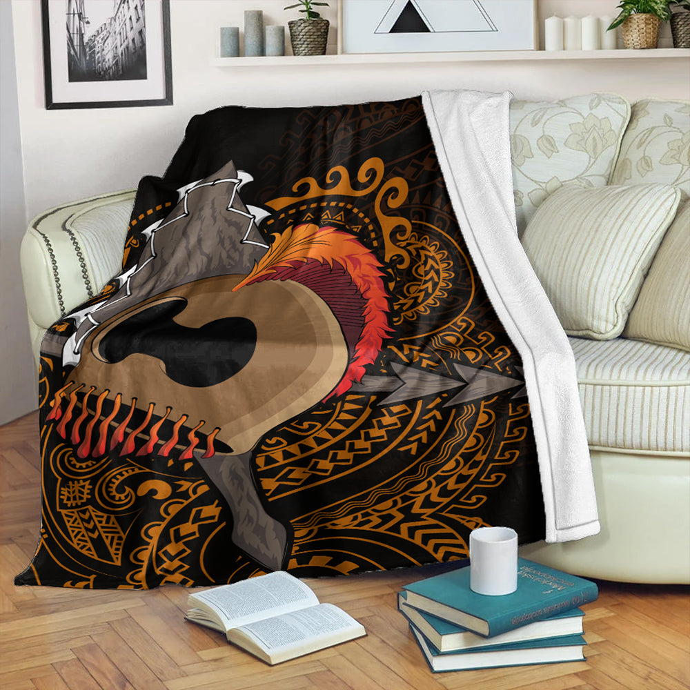 Hawaii Premium Blanket Warrior Helmet Polynesian-Myprintsy