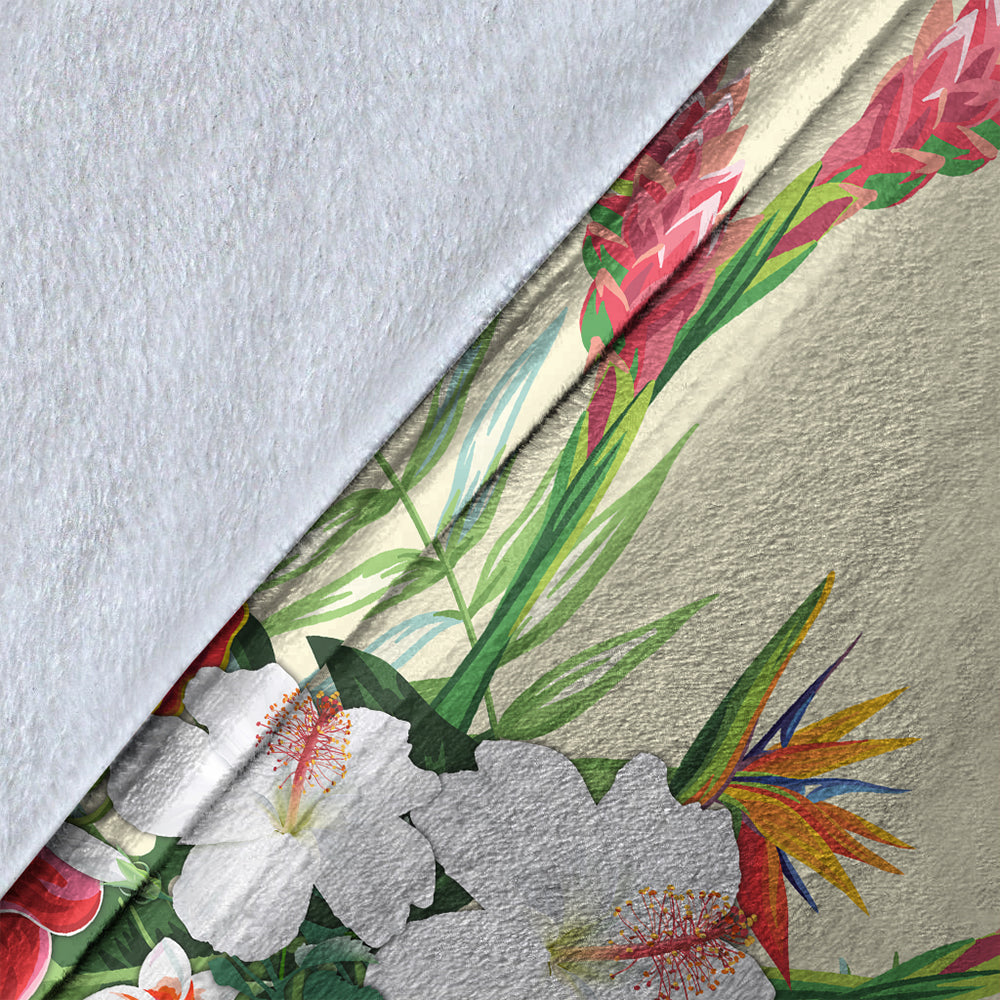 Hawaii Premium Blanket Wonderful Hibiscus Flower-Myprintsy