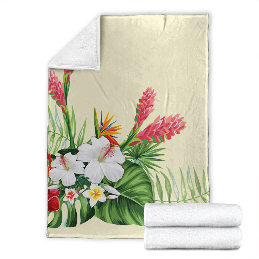 Hawaii Premium Blanket Wonderful Hibiscus Flower-Myprintsy