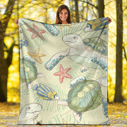 Hawaii Premium Blanket World Animal In Sea-Myprintsy