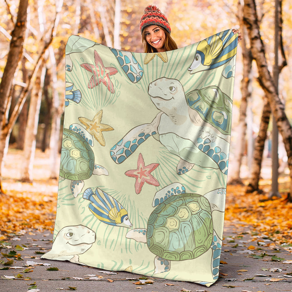 Hawaii Premium Blanket World Animal In Sea-Myprintsy