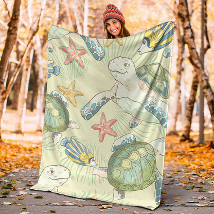 Hawaii Premium Blanket World Animal In Sea-Myprintsy