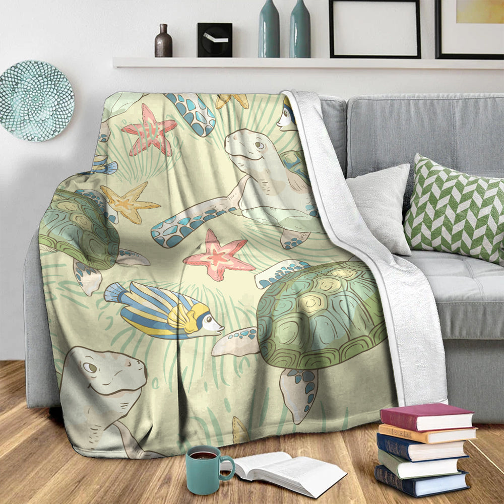 Hawaii Premium Blanket World Animal In Sea-Myprintsy