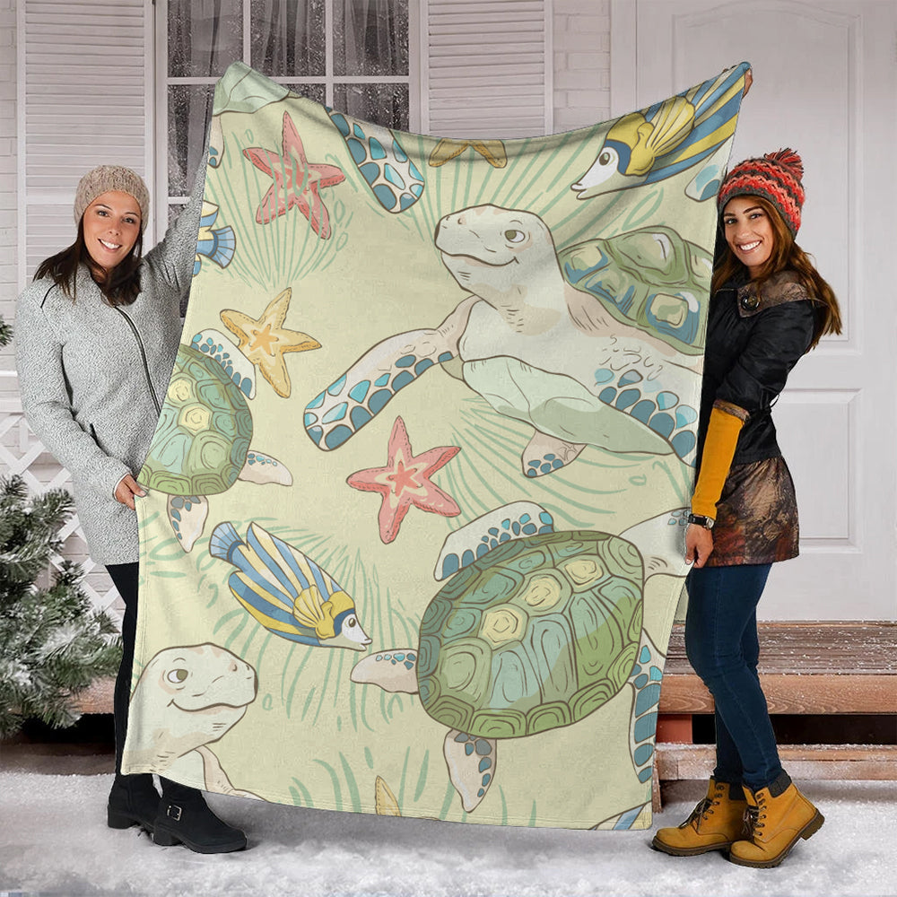 Hawaii Premium Blanket World Animal In Sea-Myprintsy