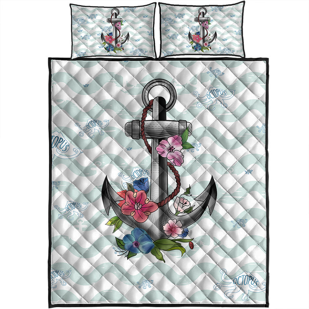 Hawaii Quilt Bed Set Anchor Hibiscus-Myprintsy