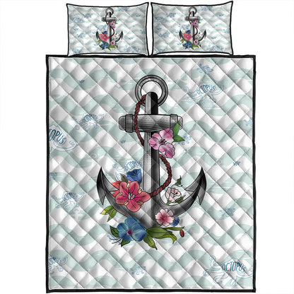 Hawaii Quilt Bed Set Anchor Hibiscus-Myprintsy