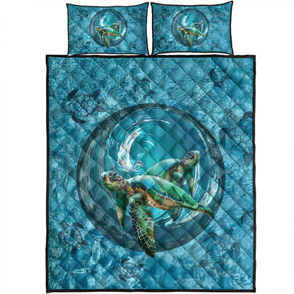 Hawaii Quilt Bed Set Whirlpool Turtle Polynesian-Myprintsy