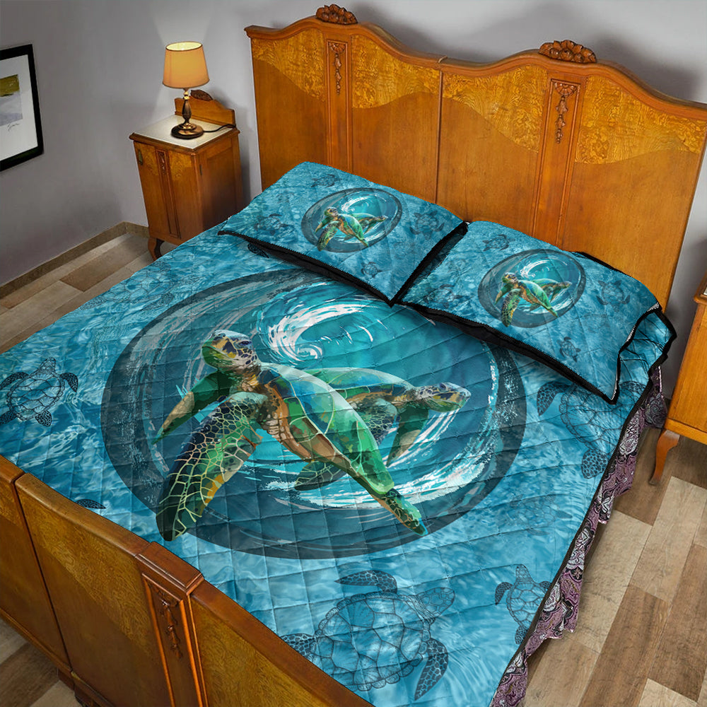 Hawaii Quilt Bed Set Whirlpool Turtle Polynesian-Myprintsy