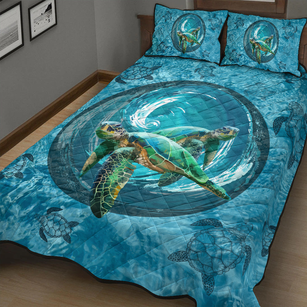 Hawaii Quilt Bed Set Whirlpool Turtle Polynesian-Myprintsy