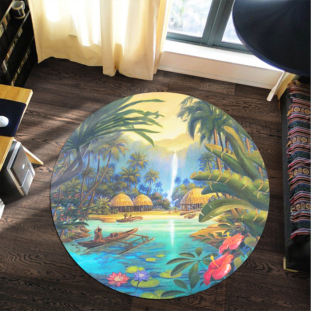 Hawaii Round Rug Picture-Myprintsy