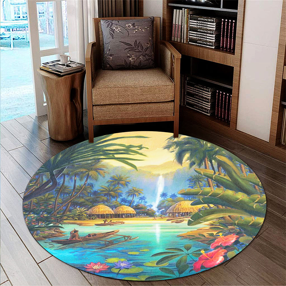 Hawaii Round Rug Picture-Myprintsy