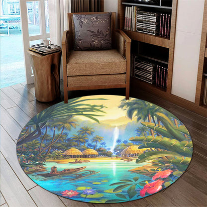 Hawaii Round Rug Picture-Myprintsy