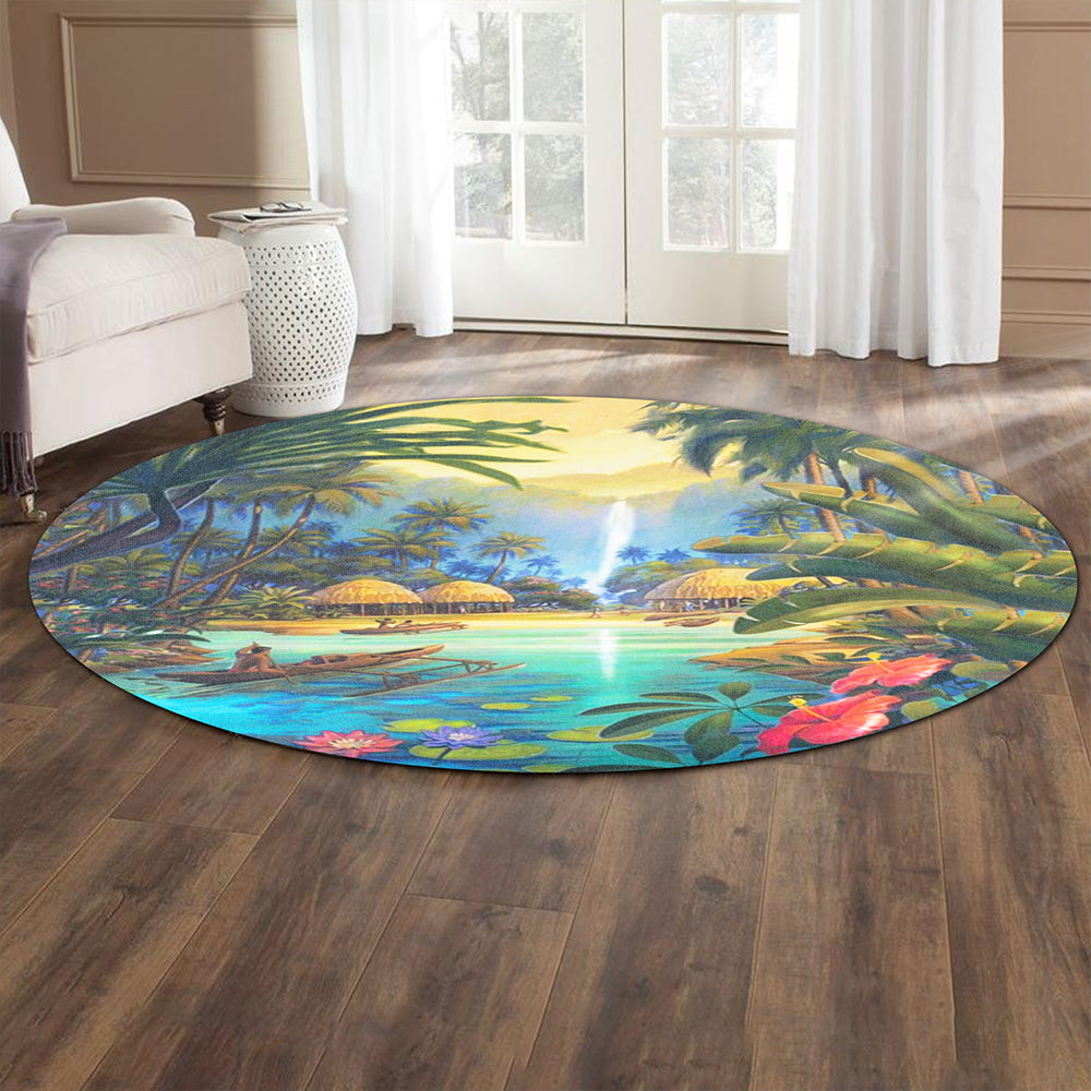 Hawaii Round Rug Picture-Myprintsy