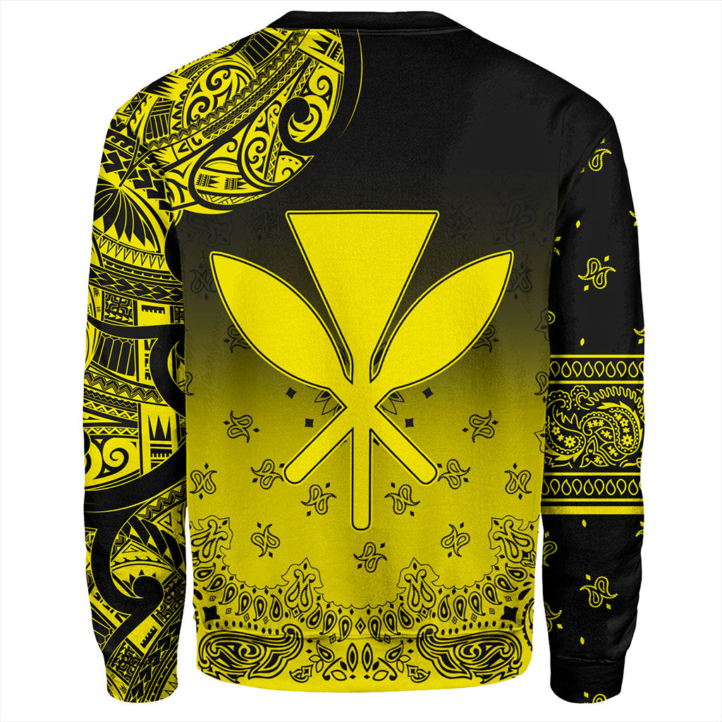 Hawaii Sweatshirt Custom Kanaka Paisley Style