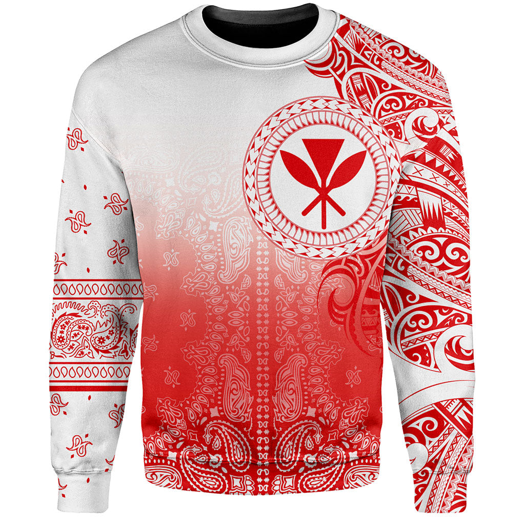 Hawaii Sweatshirt Custom Kanaka Paisley Style