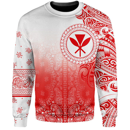 Hawaii Sweatshirt Custom Kanaka Paisley Style