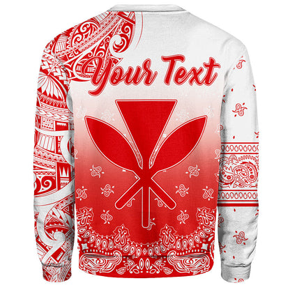 Hawaii Sweatshirt Custom Kanaka Paisley Style
