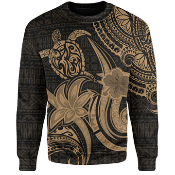Hawaii Sweatshirt Honu Turtle Hibiscus Tribal Legacy-Myprintsy
