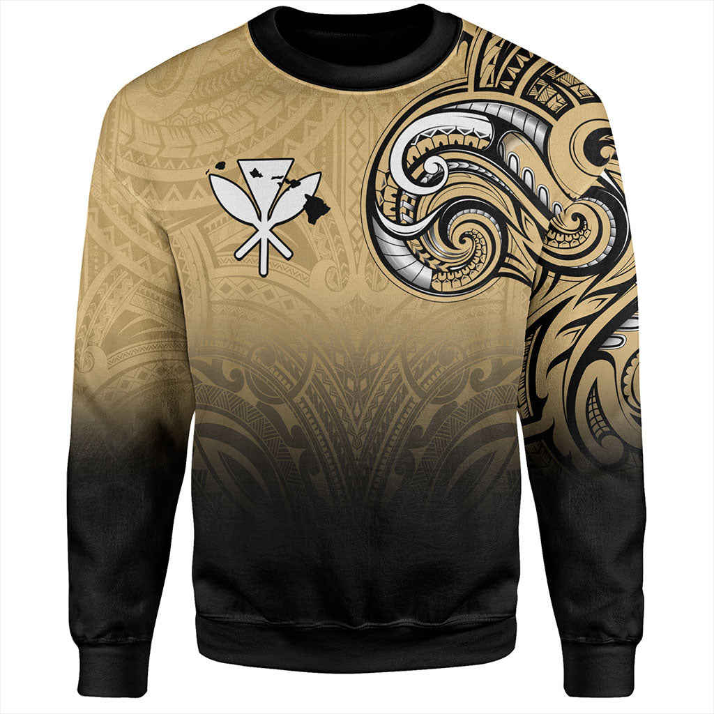 Hawaii Sweatshirt Kanaka Map Polynesian Tribal Style-Myprintsy