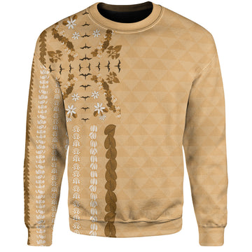 Hawaii Sweatshirt Lei Flower Island Elegance-Myprintsy