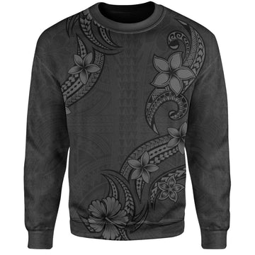 Hawaii Sweatshirt Plumeria Tribal Wave-Myprintsy