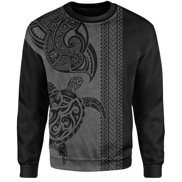 Hawaii Sweatshirt Polynesia Tribal Turtle Tattoo-Myprintsy