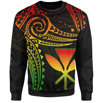 Hawaii Sweatshirt Polynesian Flame Of Hawaii Style-Myprintsy