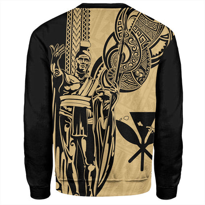 Hawaii Sweatshirt Polynesian Tribal Tattoo King Kamehameha-Myprintsy