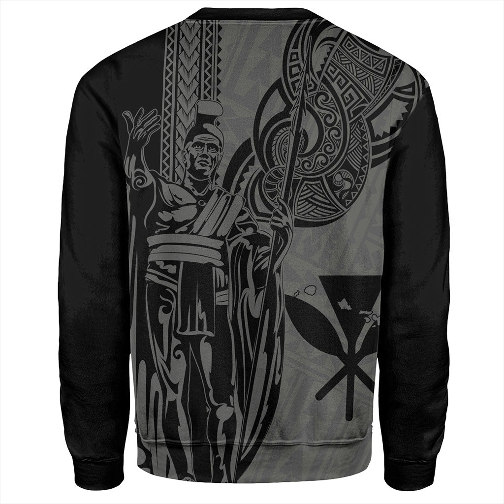 Hawaii Sweatshirt Polynesian Tribal Tattoo King Kamehameha-Myprintsy