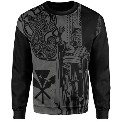 Hawaii Sweatshirt Polynesian Tribal Tattoo King Kamehameha-Myprintsy