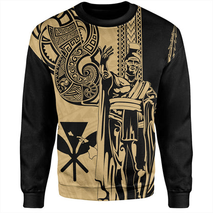 Hawaii Sweatshirt Polynesian Tribal Tattoo King Kamehameha-Myprintsy