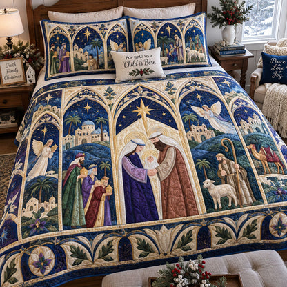 Heavenly Christmas -Piece Quilted Bedding Set VTQ-Myprintsy