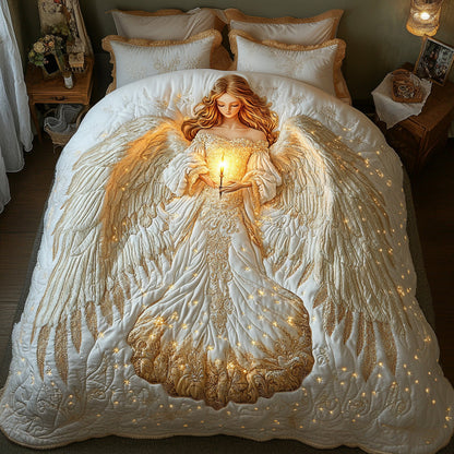 Heavenly Light -Piece Quilted Bedding Set VTQ-Myprintsy