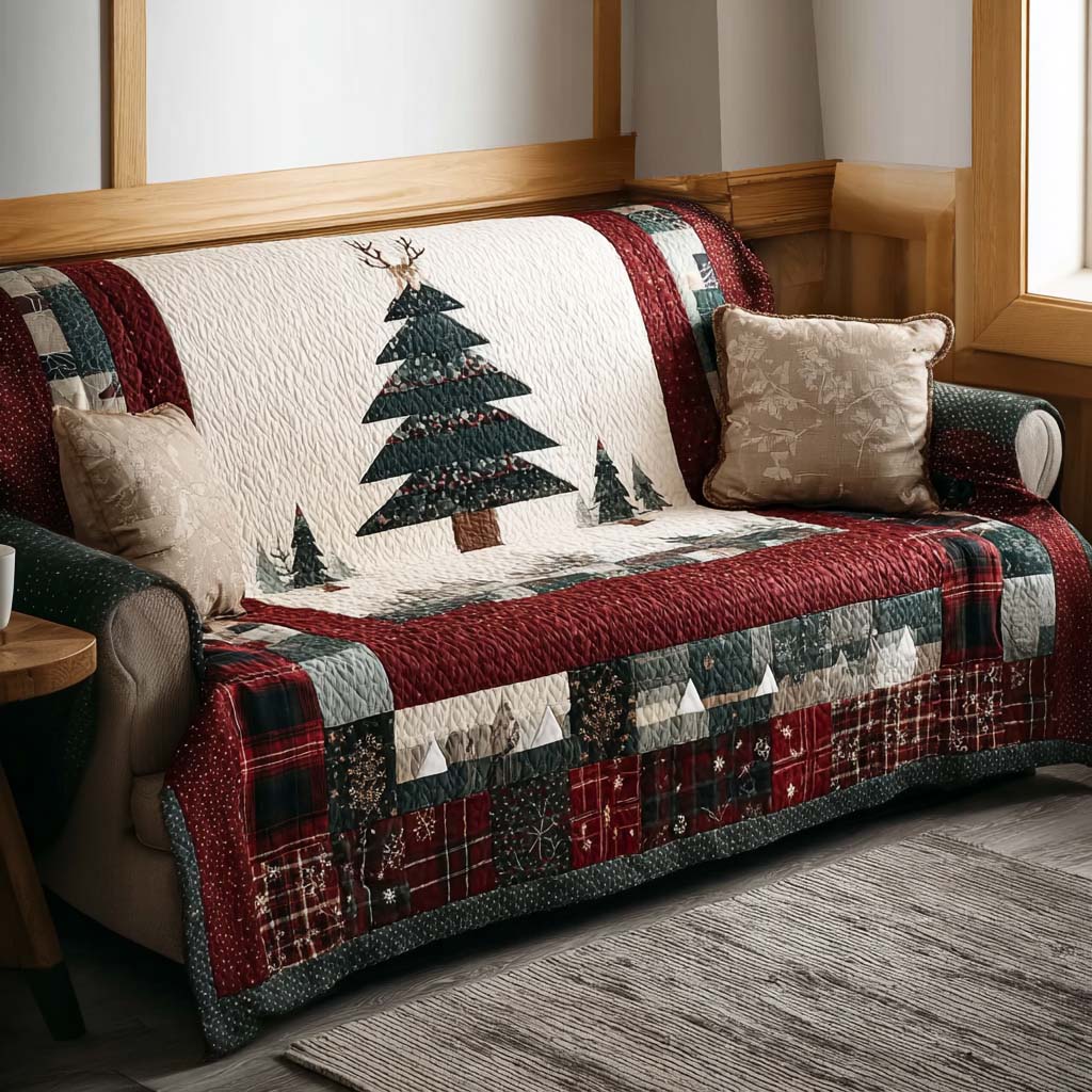 Heavy Snow Quilted Sofa Cover VTQ-Myprintsy