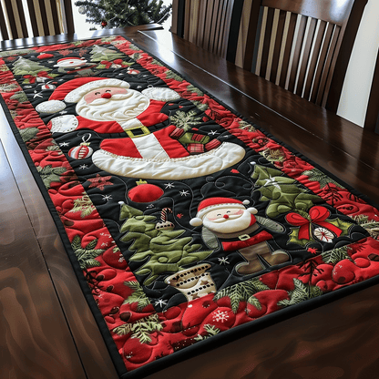 Ho Ho Ho Santa Quilted Table Runner VTQ-Myprintsy
