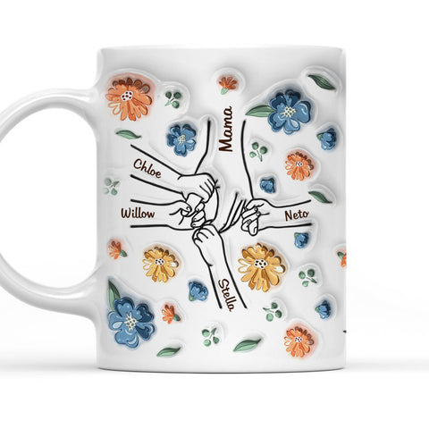 Hold My Hand, Hold My Heart - Personalized 3D Inflated Effect Mug-Myprintsy