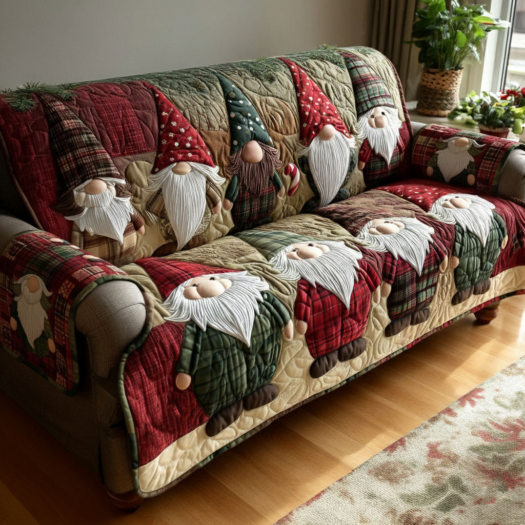 Holiday Beard Friends Quilted Sofa Cover VTQ-Myprintsy